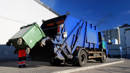 Construction site with waste management in Ilford