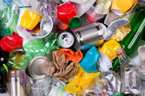 Various types of builders waste materials