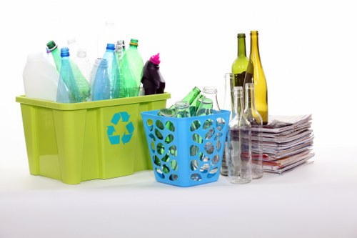 Professional waste clearance team at work